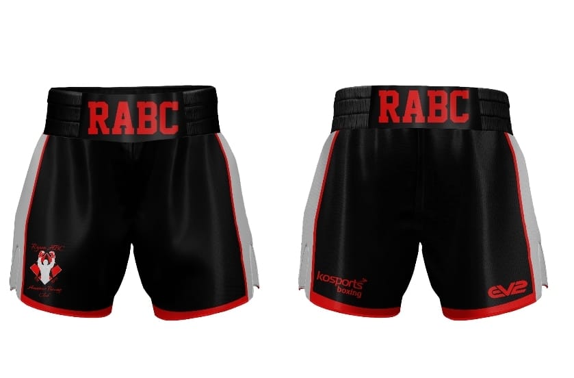 Black & Grey RABC Boxing Shorts