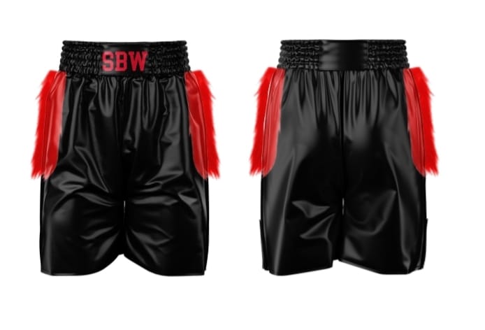 Black & Red SBW Boxing Shorts