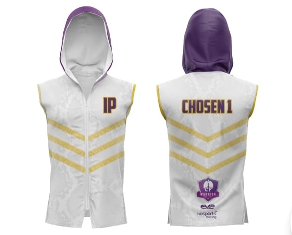 White & Yellow Purple IP Boxing Jacket