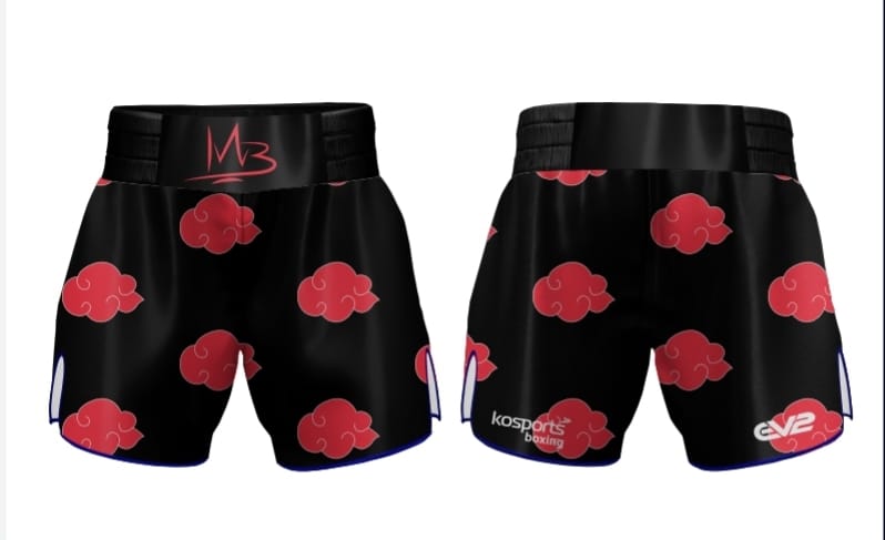 Black & Red Clouds MB Boxing Shorts
