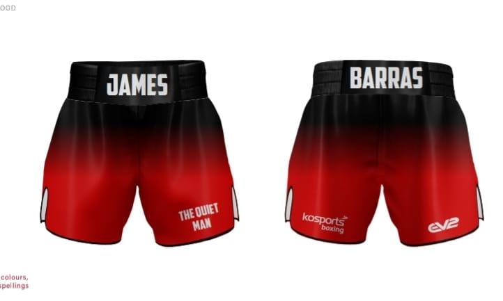 Black & Red JB Boxing Shorts