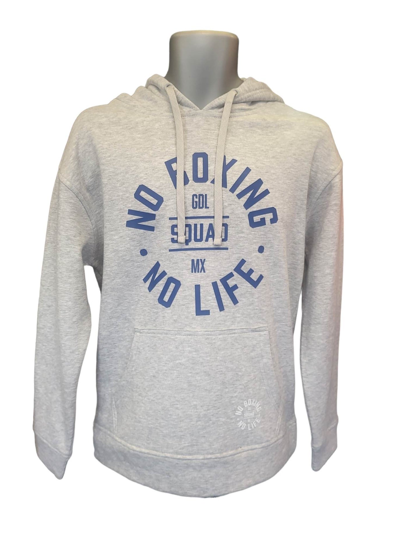 Official No Boxing No Life GDL MX SQUAD Hoodie - Grey/ Blue
