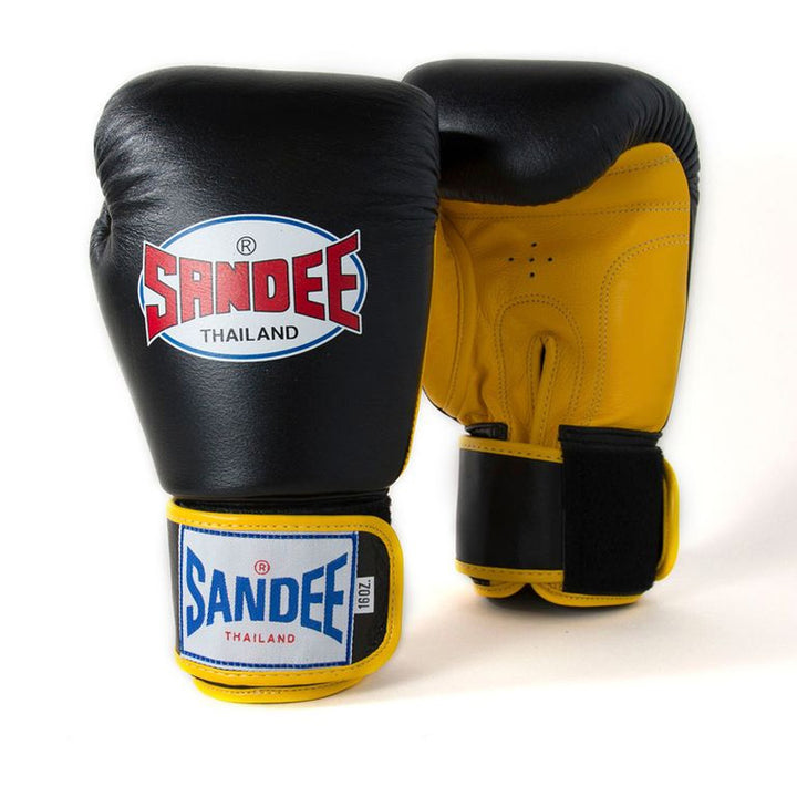 SANDEE Authentic Velcro Two Tone Boxing Gloves