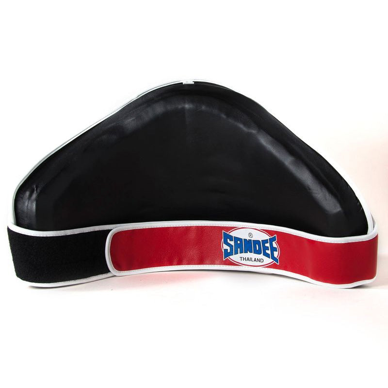 Sandee Velcro Black & White Leather Belly Pad