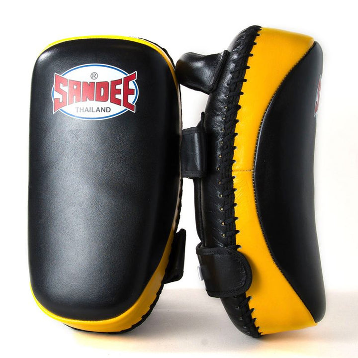 Sandee Curved Thai Leather Kick Pads