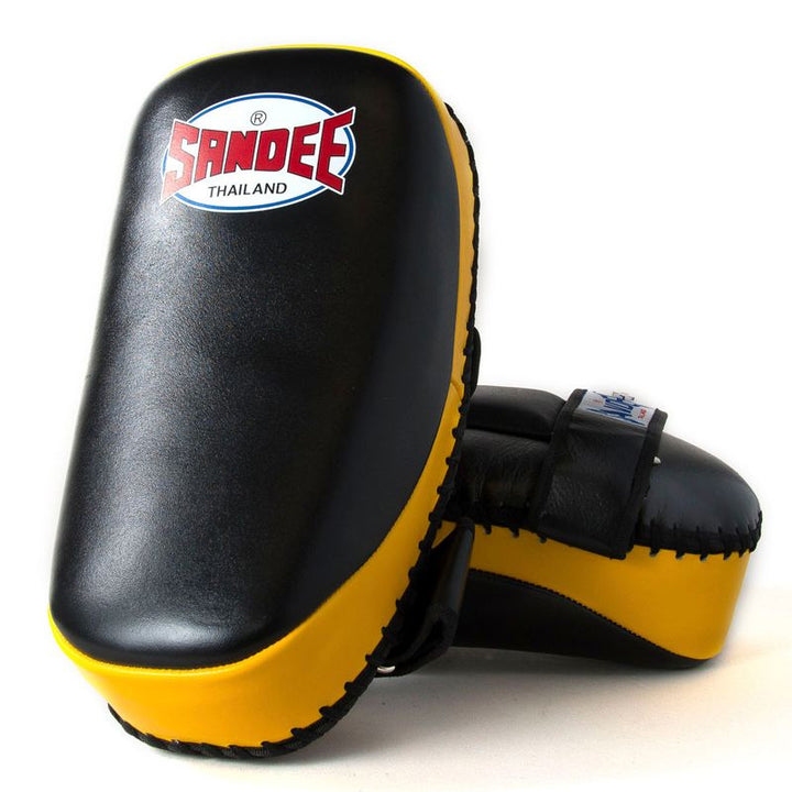 Sandee Curved Thai Leather Kick Pads