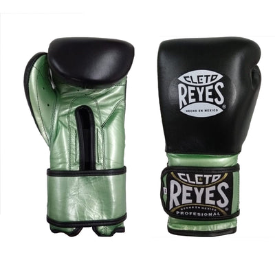 Limited Edition Black and Metallic Green Sparring Gloves