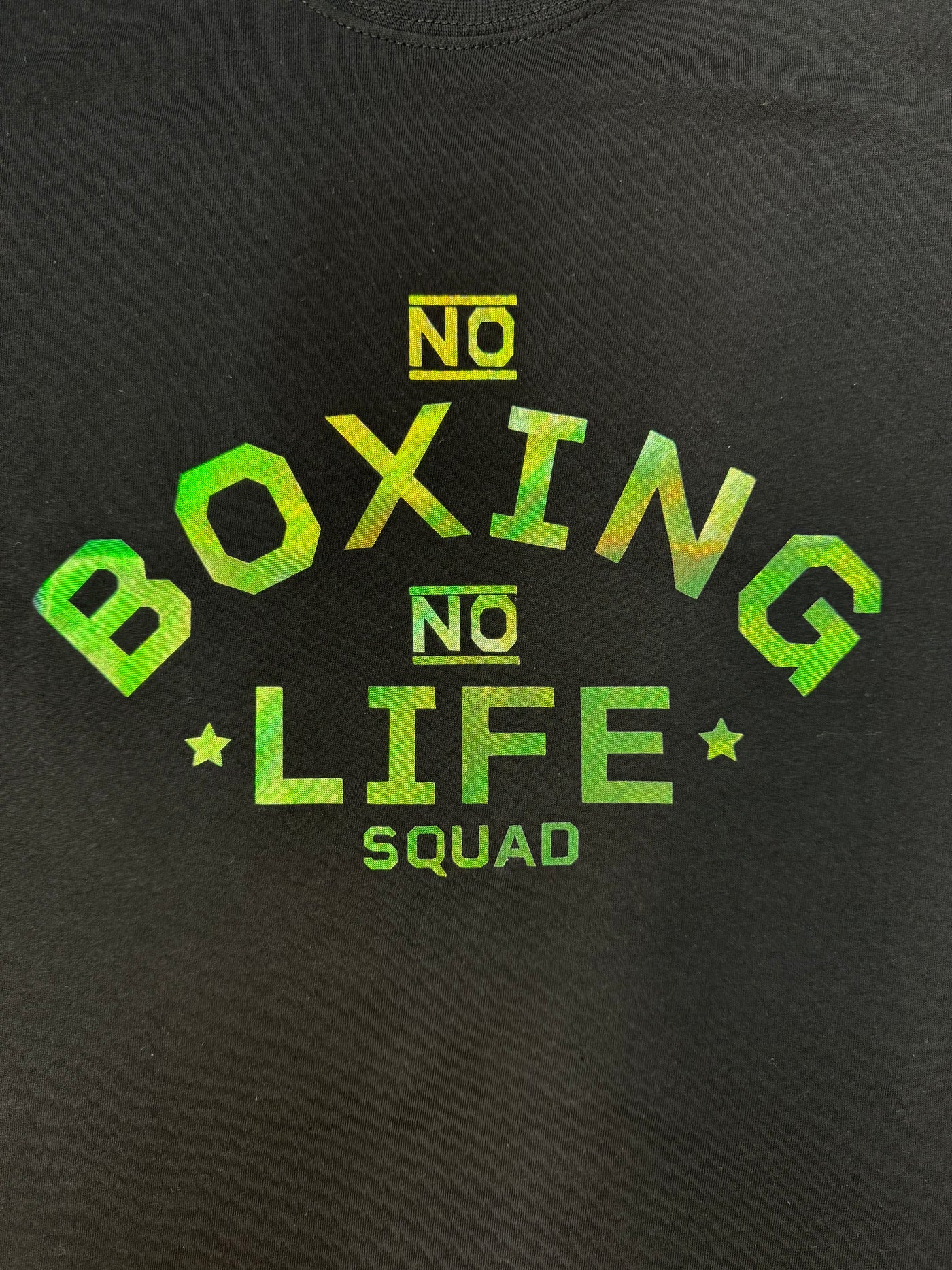 OFFICIAL NO BOXING NO LIFE - T Shirt Black with Neon shine