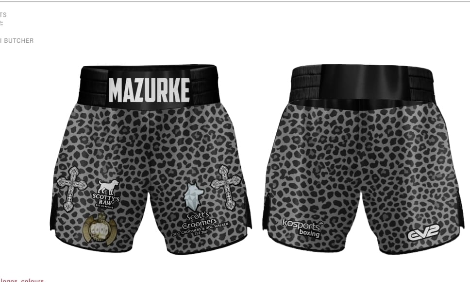 BLACK Leopard Print Boxing Shorts