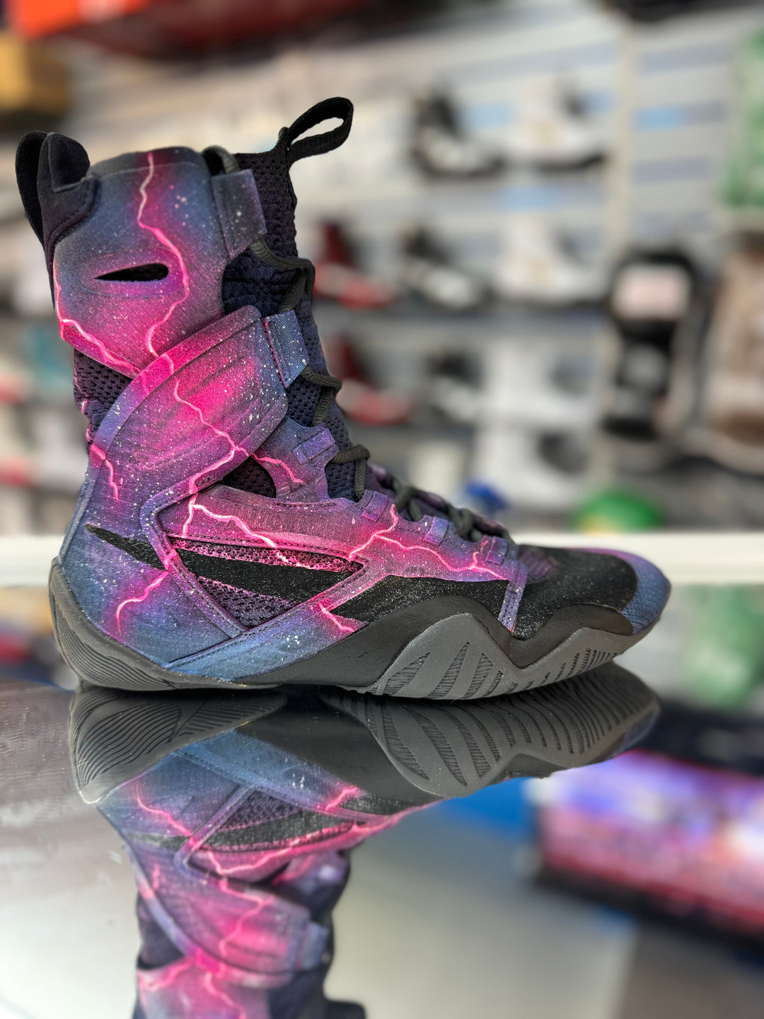 Custom Nike HyperKO 2.0 Purple Lightning Fight Shoes – KO Sports UK