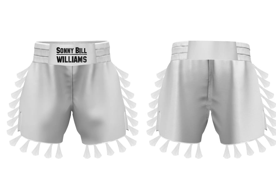 White & Black SBW Boxing Shorts