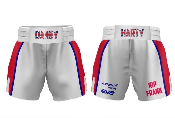 White & Red HD Boxing Shorts