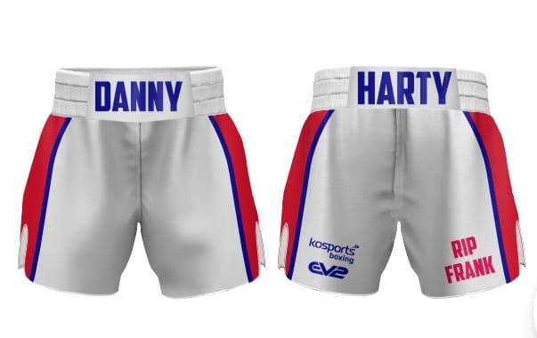White & Red DH Boxing Shorts