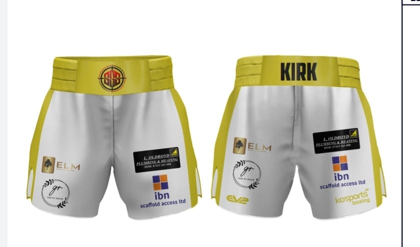 White & Yellow Boxing Shorts