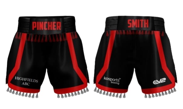 Black & Red PS Boxing Shorts