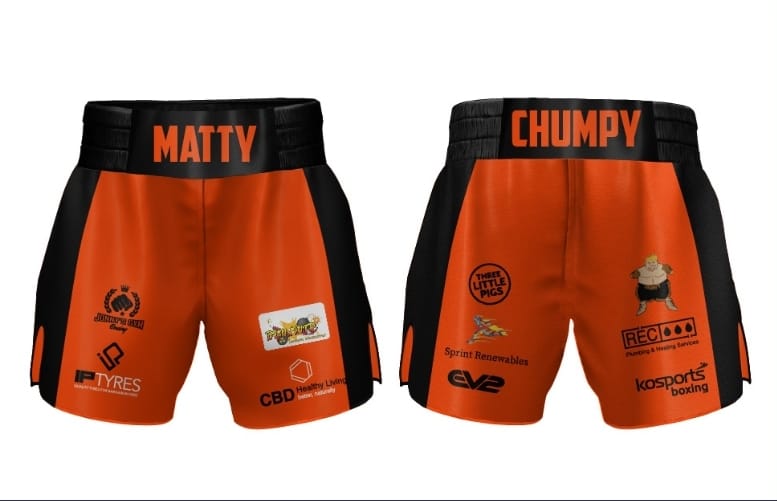 Orange & Black MC Boxing Shorts