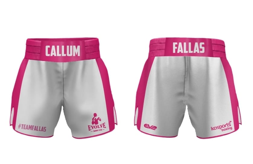 White & Pink CF Boxing Shorts