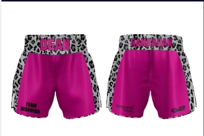 Pink & Leopard Print DH Boxing Shorts