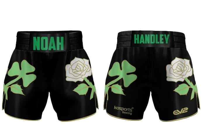 Black / White Rose NH Boxing Shorts