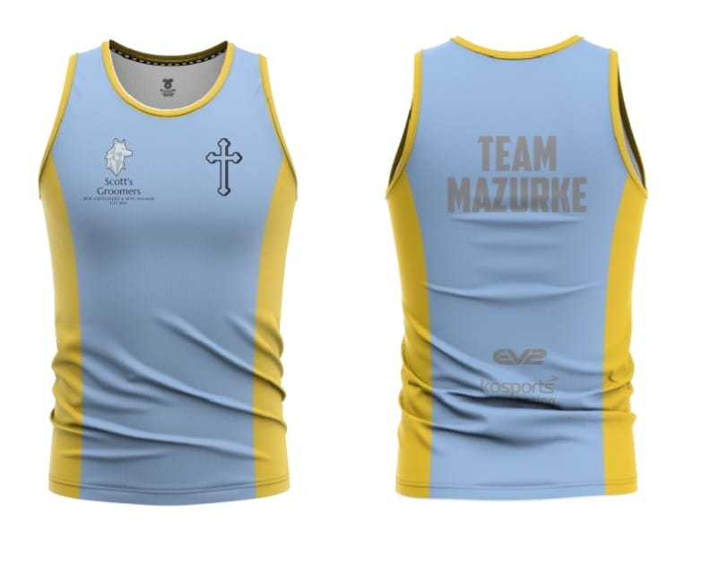 Pale Blue & Yellow TM Boxing Vest