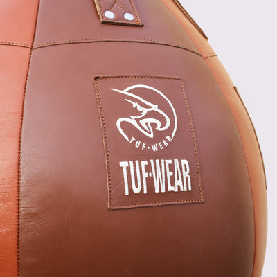Tuf Wear Classic Brown Leather Wrecking Ball (Large Maize Bag)