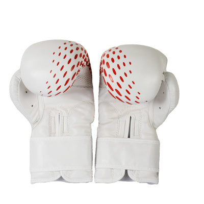 White PVC Sparring Boxing Gloves BBE - 8oz