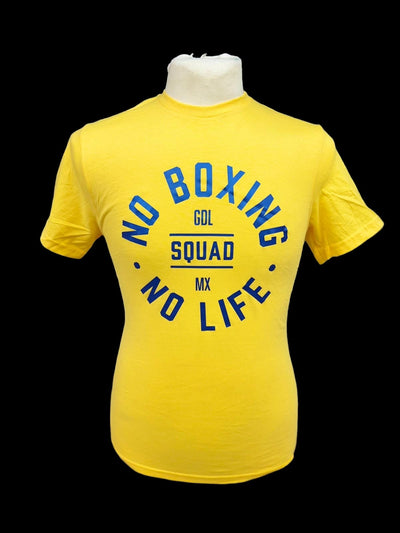 Official No Boxing No Life GDL MX SQUAD T-Shirt - Yellow/Blue