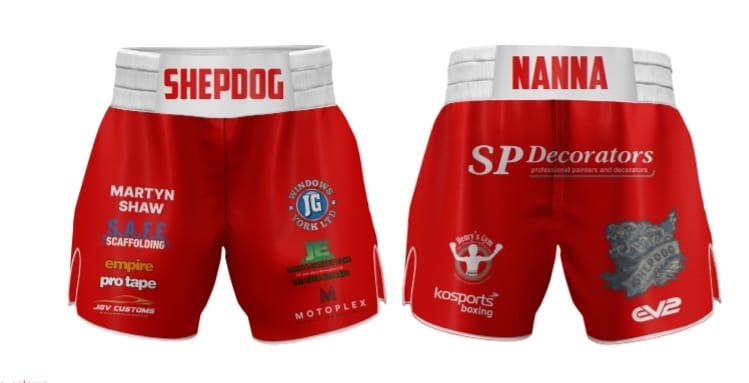 Red & White SN Boxing Shorts