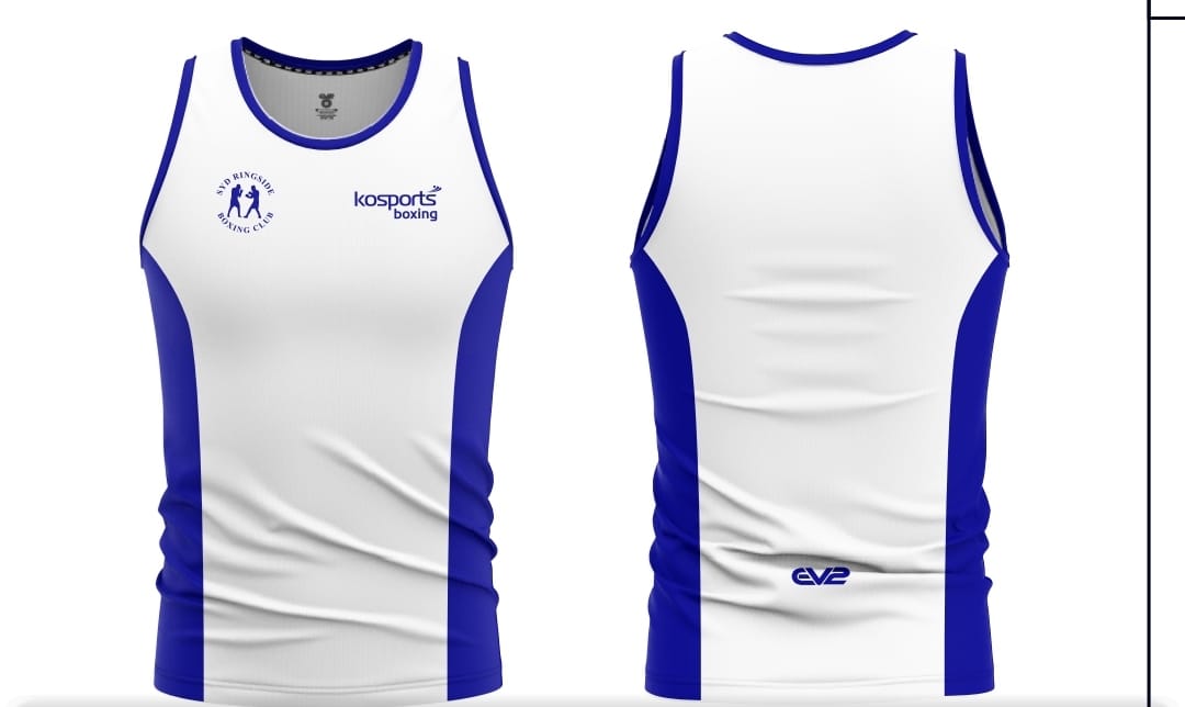 White & Blue Boxing Vest