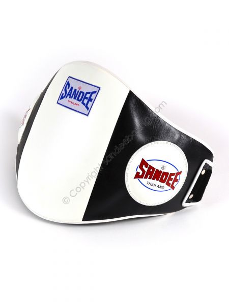 Sandee Velcro Black & White Leather Belly Pad