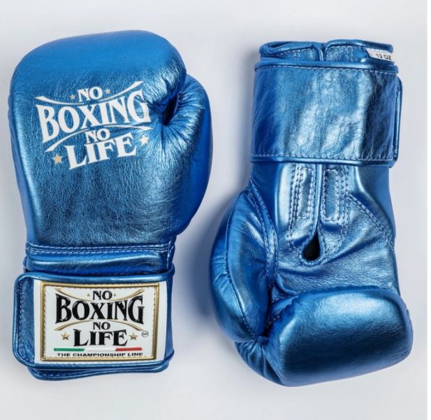 No Boxing No Life Velcro Sparring Glove - Blue -