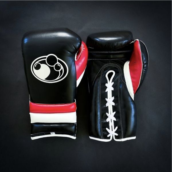 GRANT Boxing Glove  Black / Red / White Lace Up