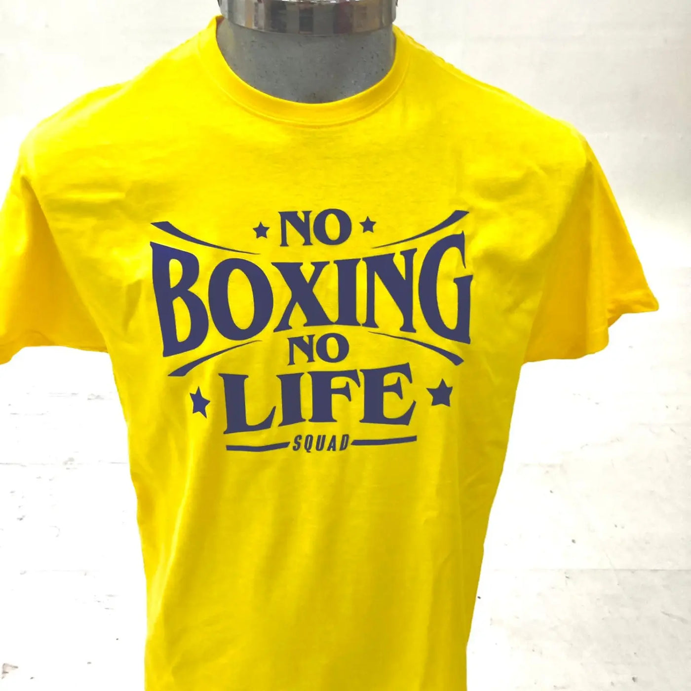 OFFICIAL NO BOXING NO LIFE T - Yellow with Blue Logo